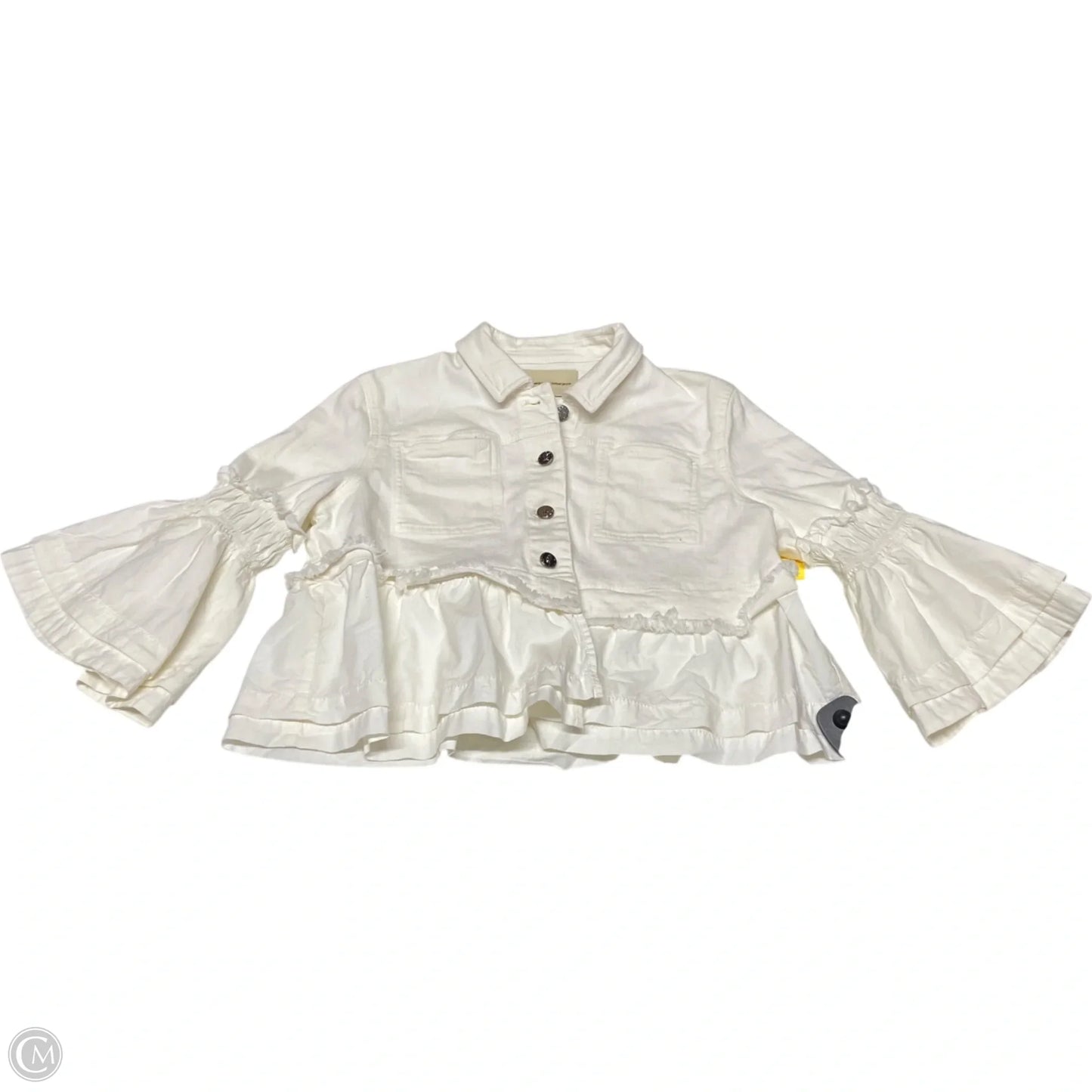 Jacket Denim By Pilcro In White Denim, Size: S