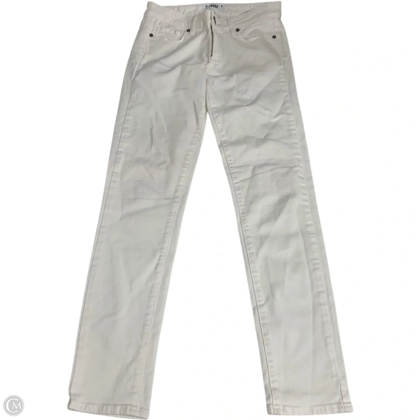 Jeans Skinny By Paige In White, Size: 4