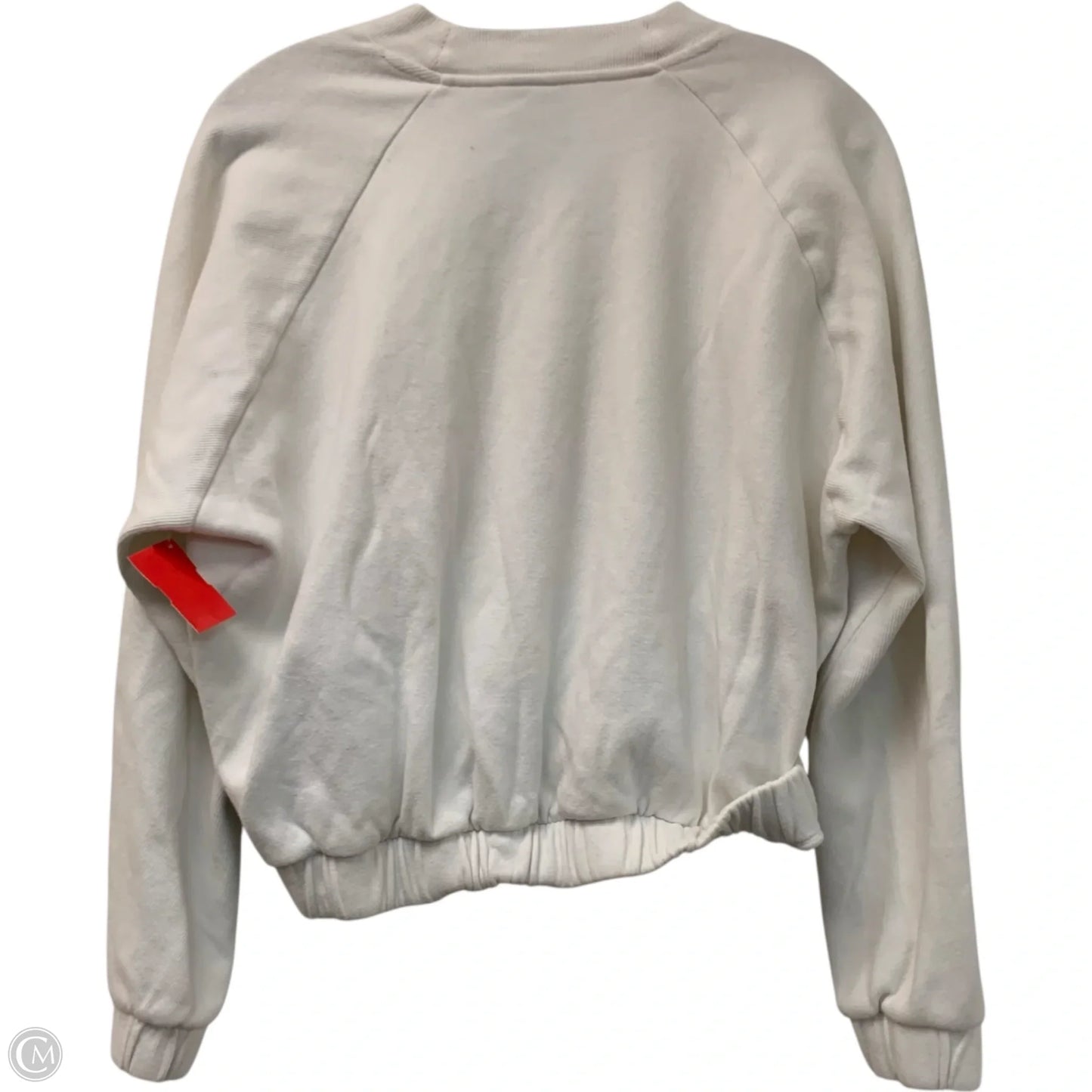 Athletic Sweatshirt Crewneck By Adidas In White, Size: M