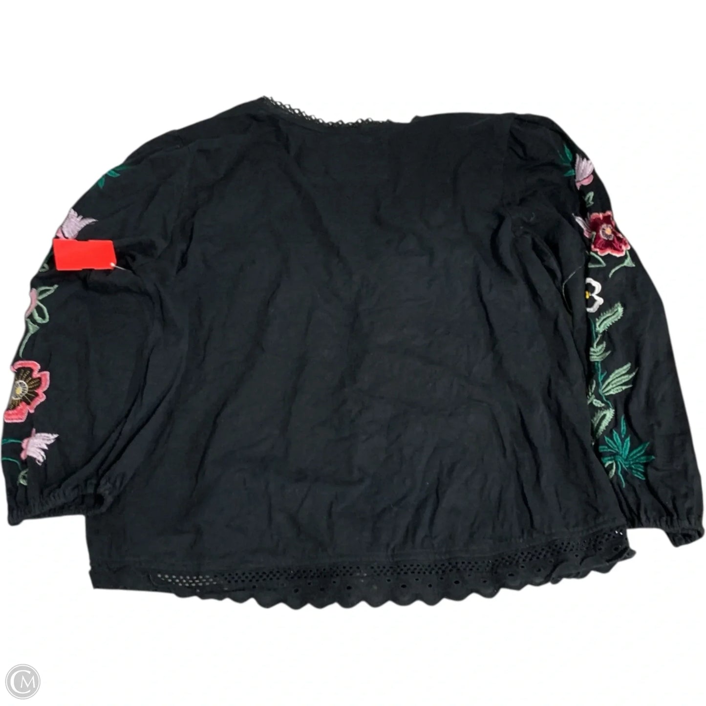 Top Long Sleeve By Anthropologie In Black, Size: L