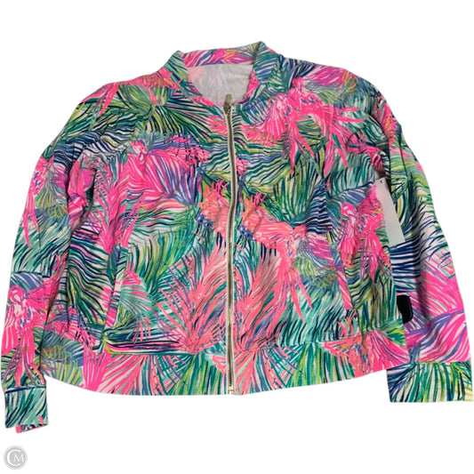 Sweatshirt Designer By Lilly Pulitzer In Green & Pink, Size: L