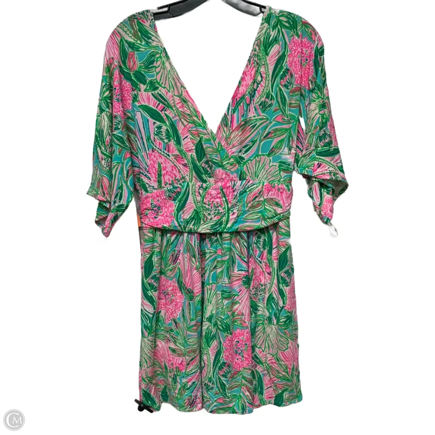 Dress Designer By Lilly Pulitzer In Green & Pink, Size: M
