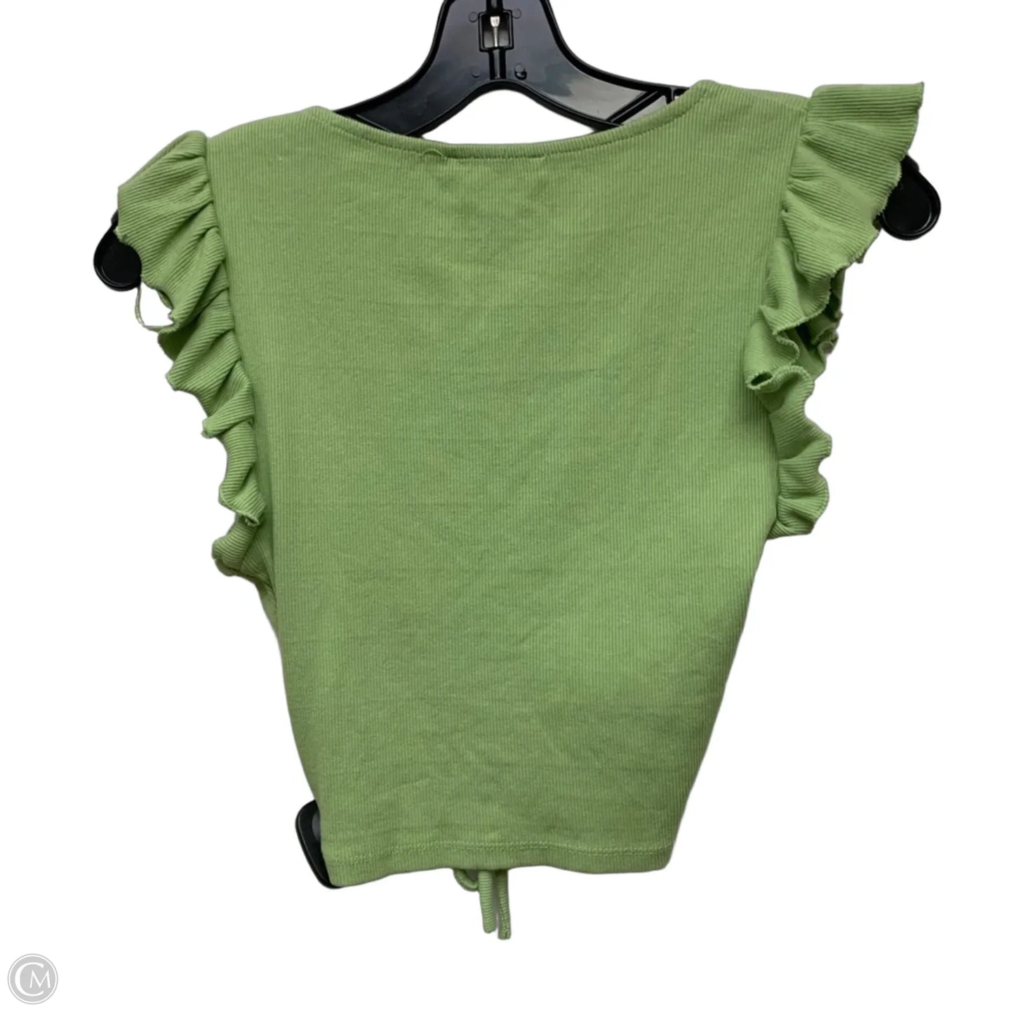 Top Sleeveless By Zara In Green, Size: M