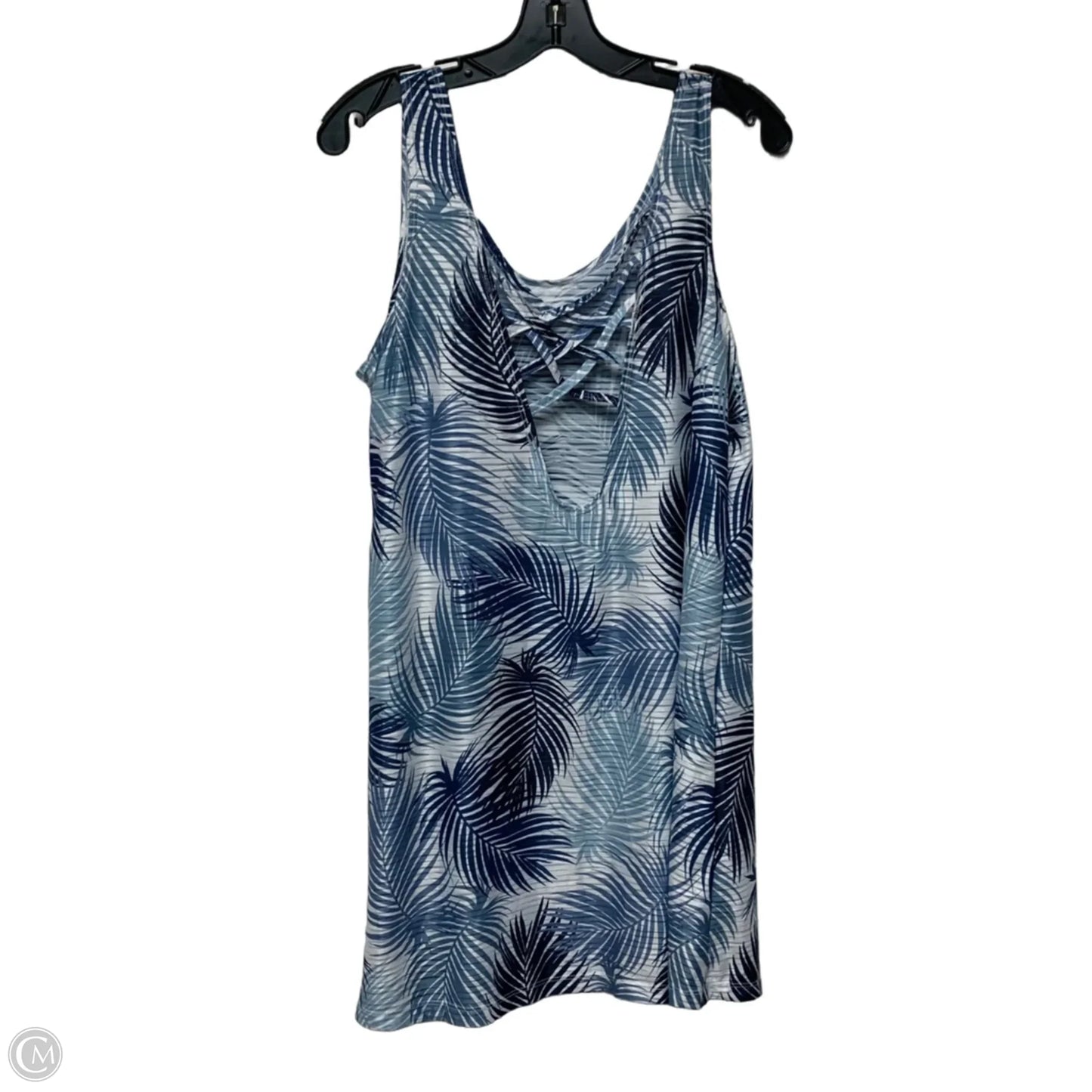 Swimwear Cover-up By J Valdi In Blue & White, Size: L