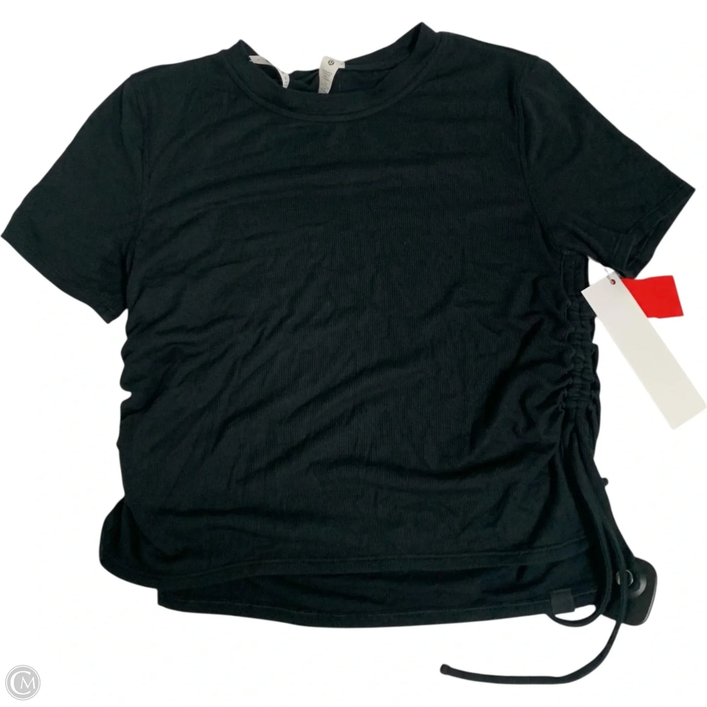 Athletic Top Short Sleeve By Lululemon In Black, Size: S