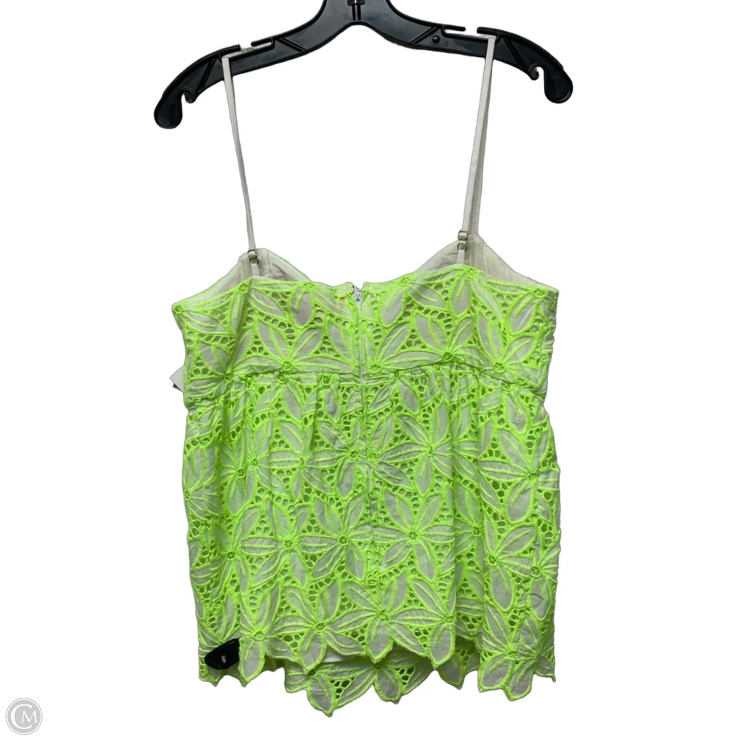 Top Sleeveless Designer By Lilly Pulitzer In Green & White, Size: S