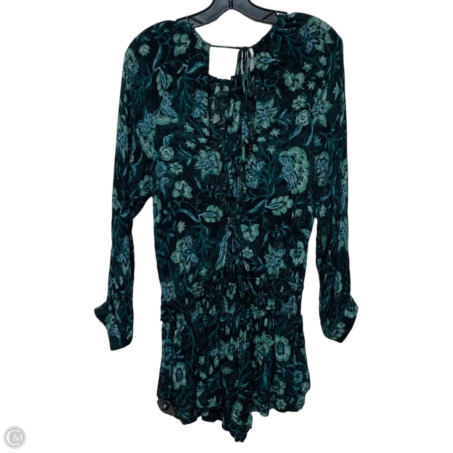 Romper By Free People In Black & Green, Size: Xs