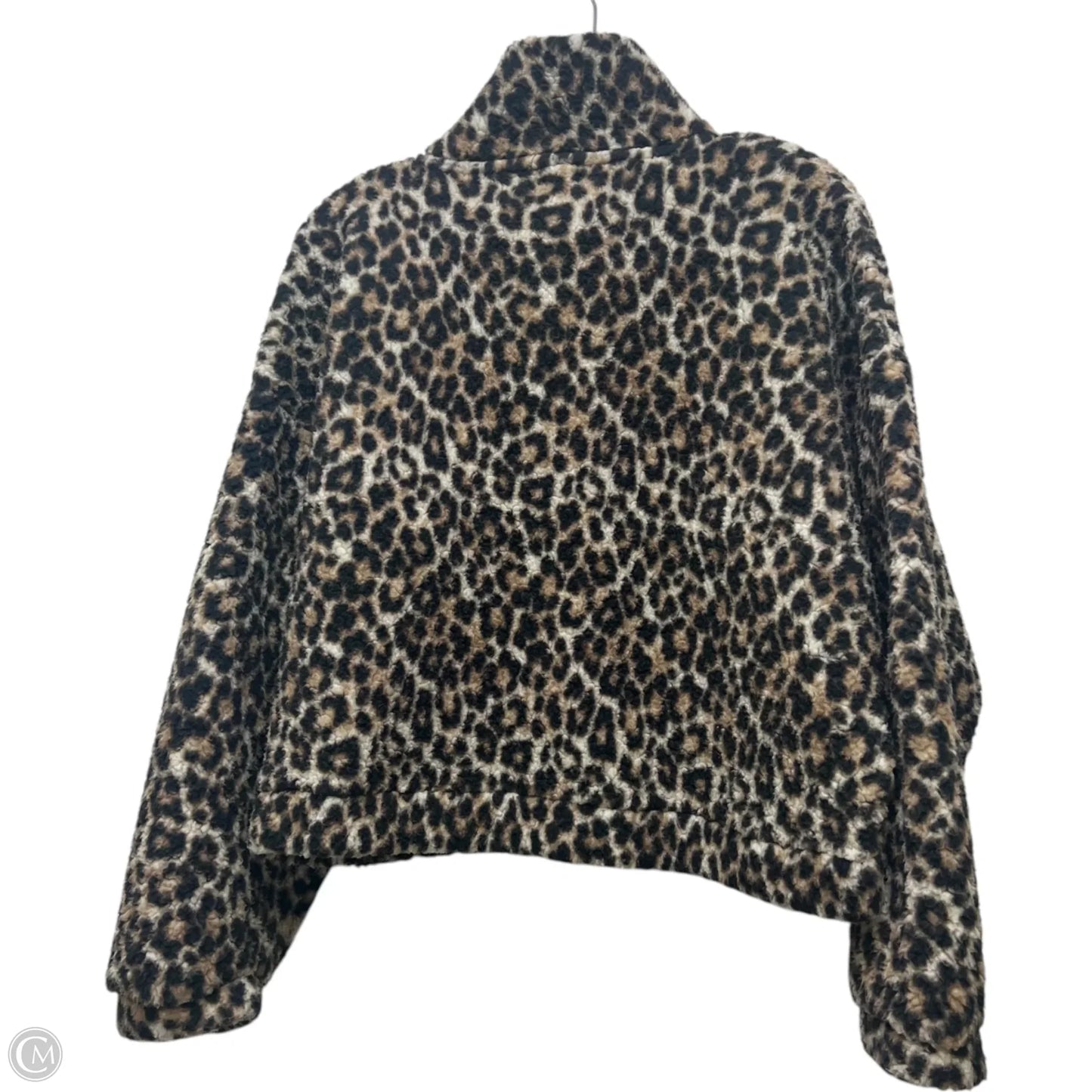 Jacket Faux Fur & Sherpa By American Eagle In Leopard Print, Size: L