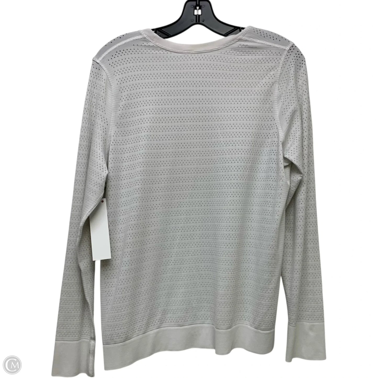 Athletic Top Long Sleeve Crewneck By Lululemon In White, Size: L