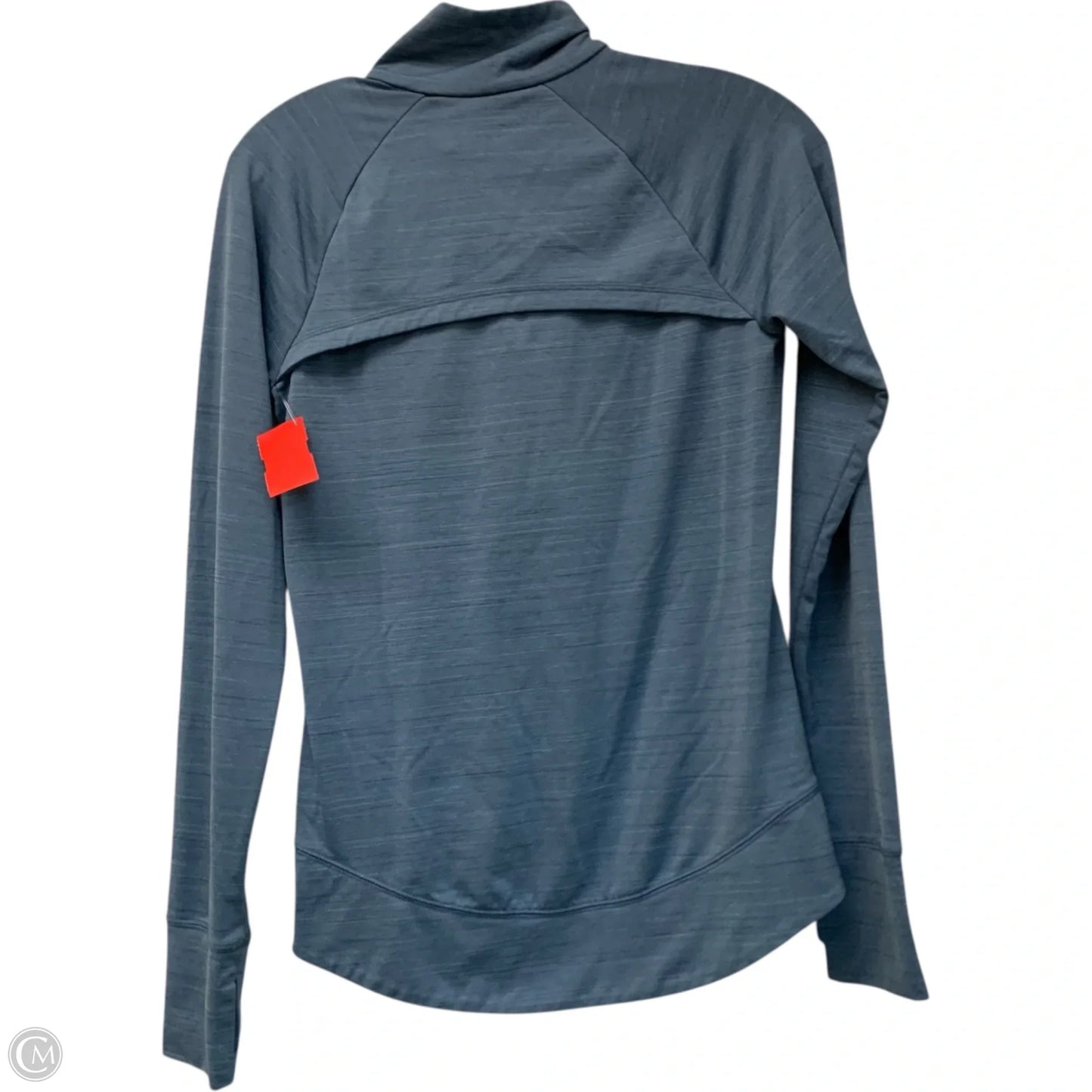 Athletic Top Long Sleeve Collar By Reebok In Blue, Size: Xs