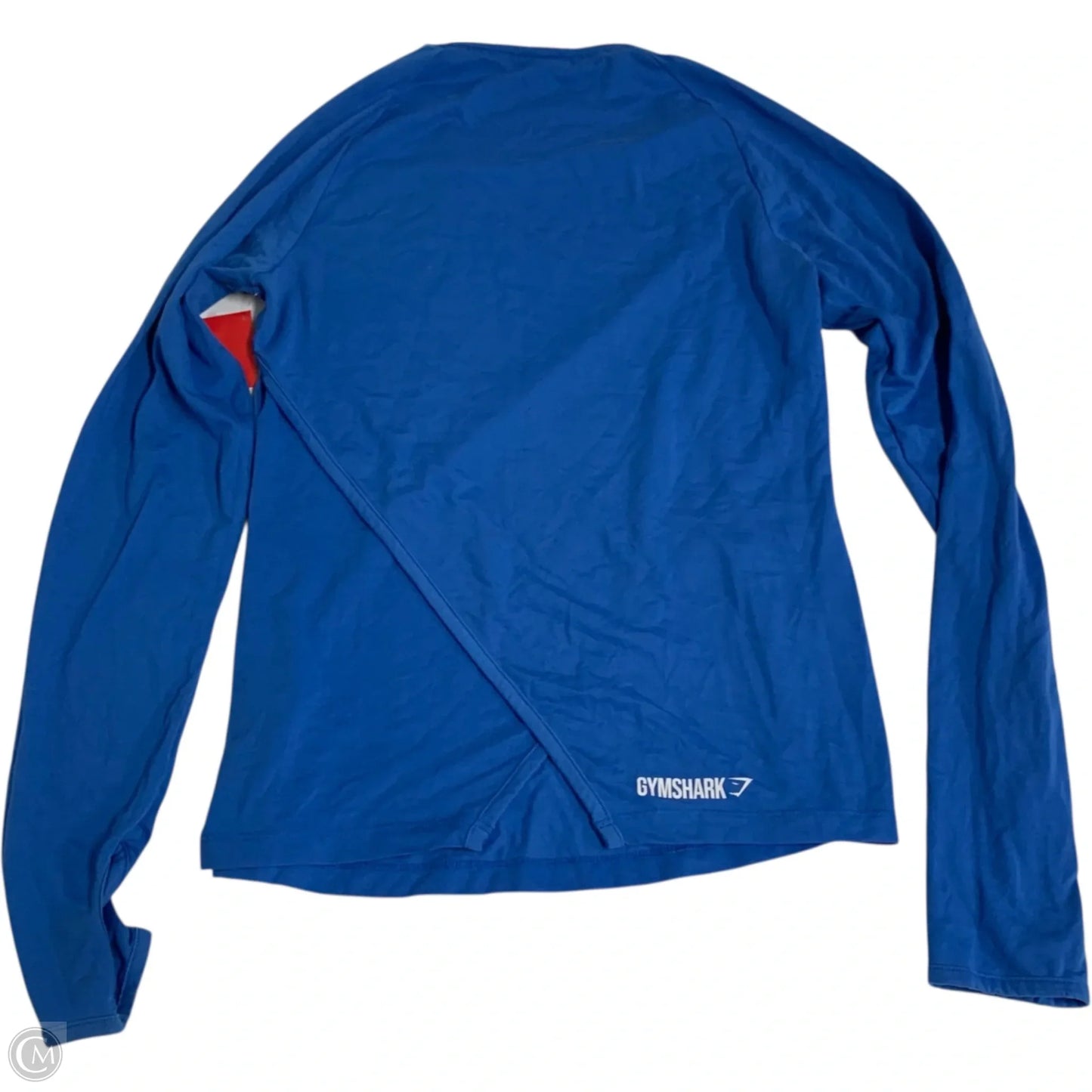 Athletic Top Long Sleeve Crewneck By Gym Shark In Blue, Size: S
