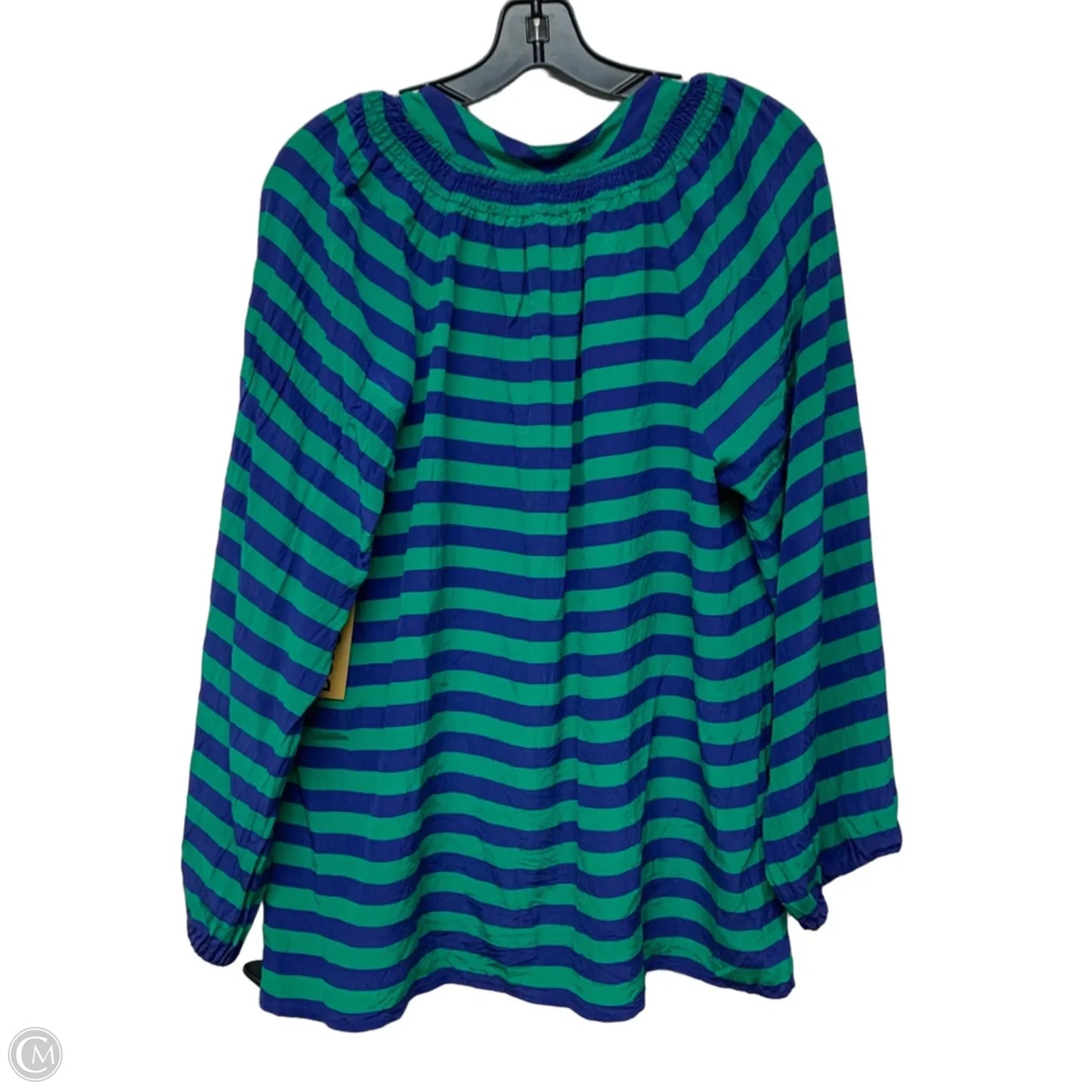 Top Long Sleeve Designer By Lilly Pulitzer In Blue & Green, Size: Xl