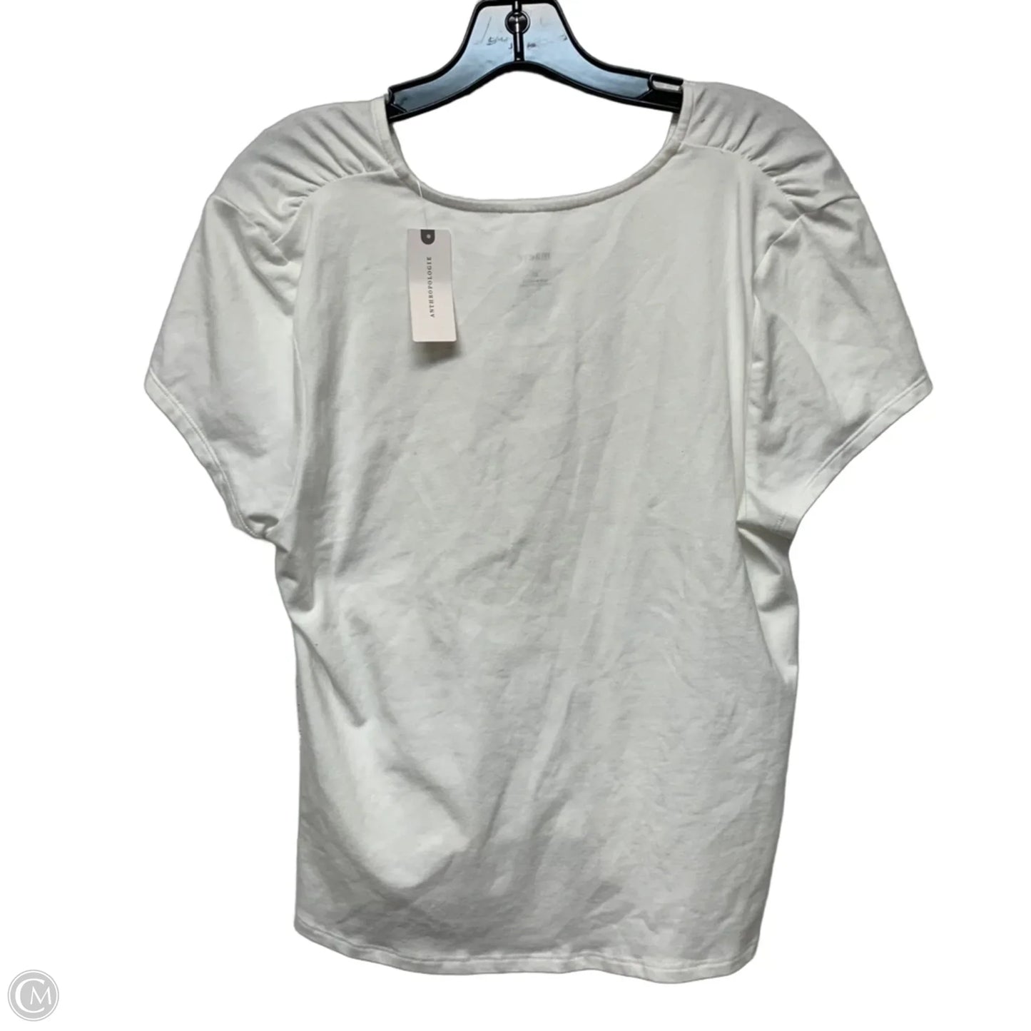 Top Short Sleeve By Maeve In Cream & White, Size: Xl