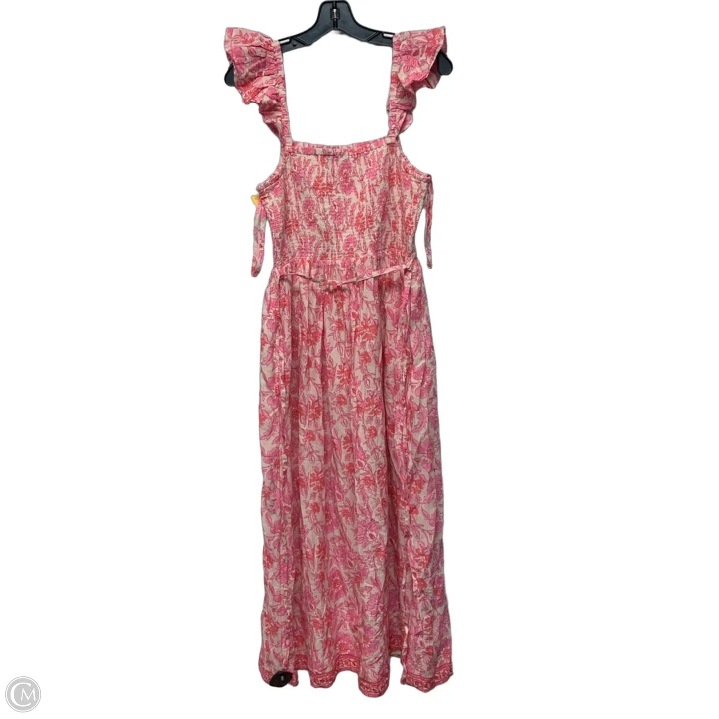 Dress Casual Maxi By Vineyard Vines In Pink & White, Size: M