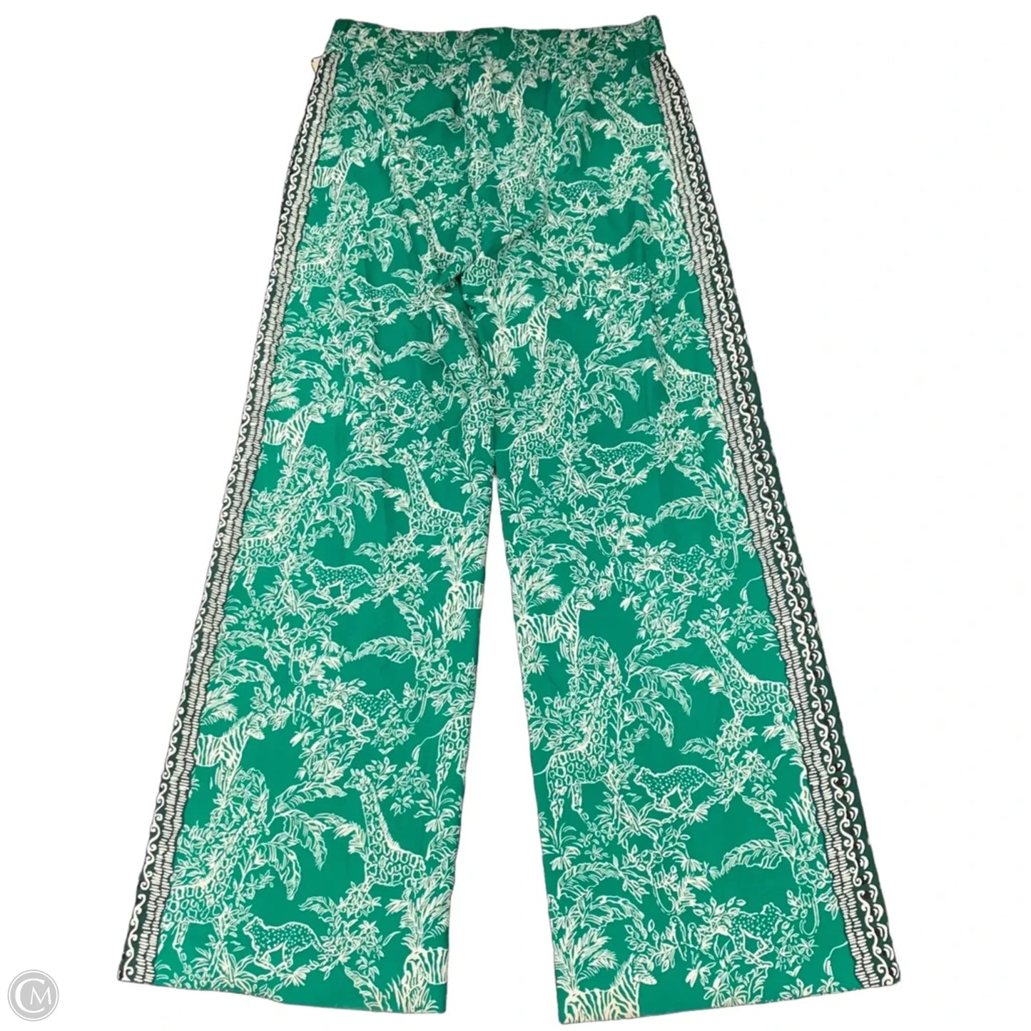 Pants Designer By Lilly Pulitzer In Green & White, Size: M