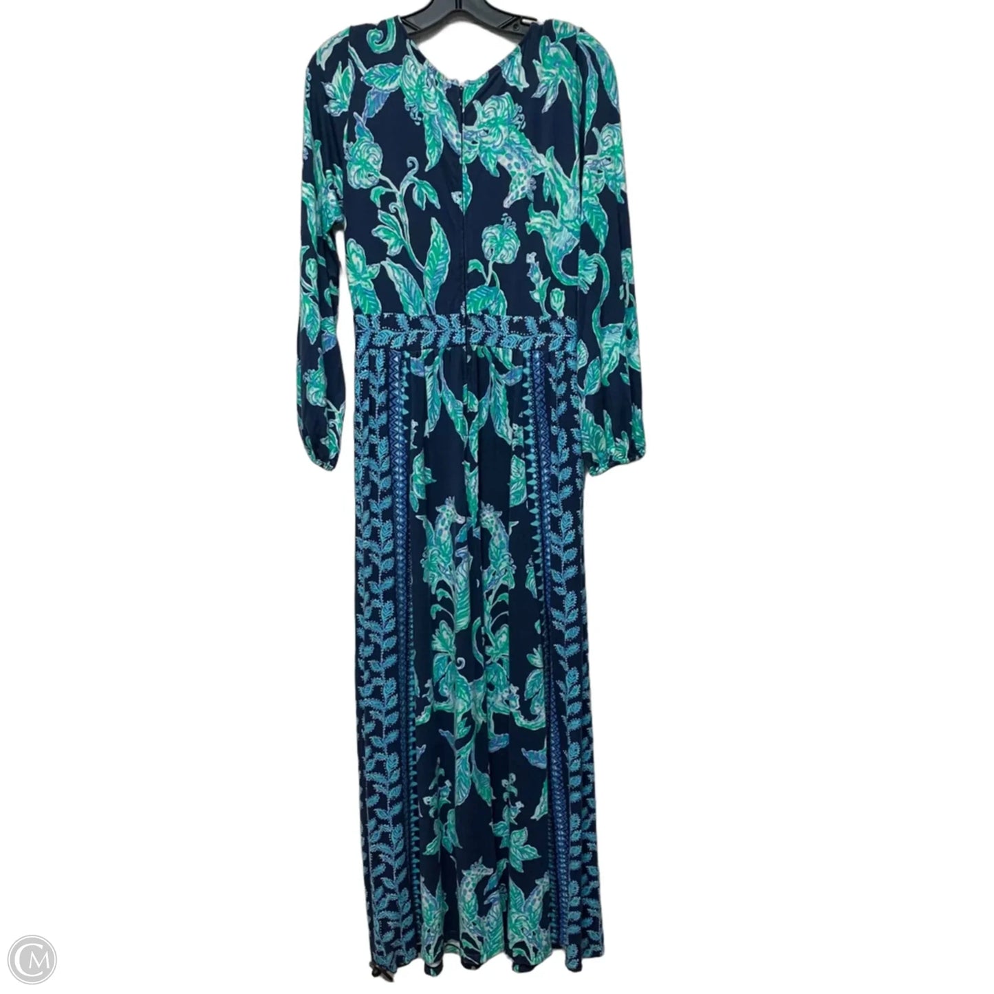 Dress Designer By Lilly Pulitzer In Blue & Green, Size: M