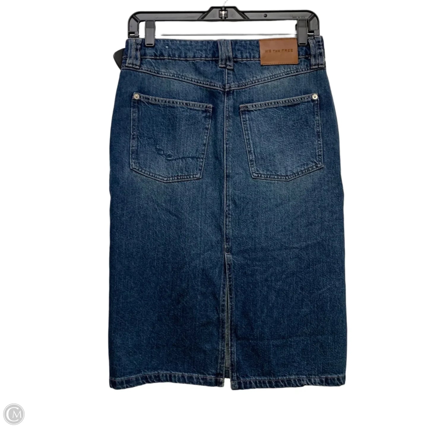 Skirt Midi By Free People In Blue Denim, Size: 2