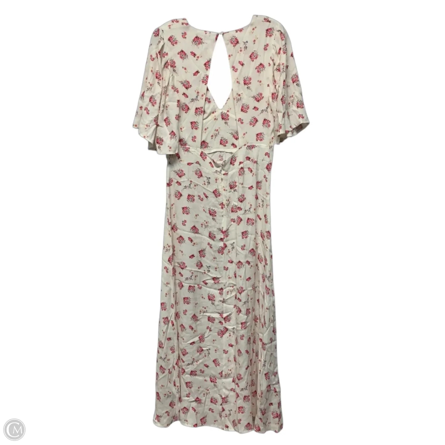 Dress Casual Maxi By Afrm In Cream & Pink, Size: M