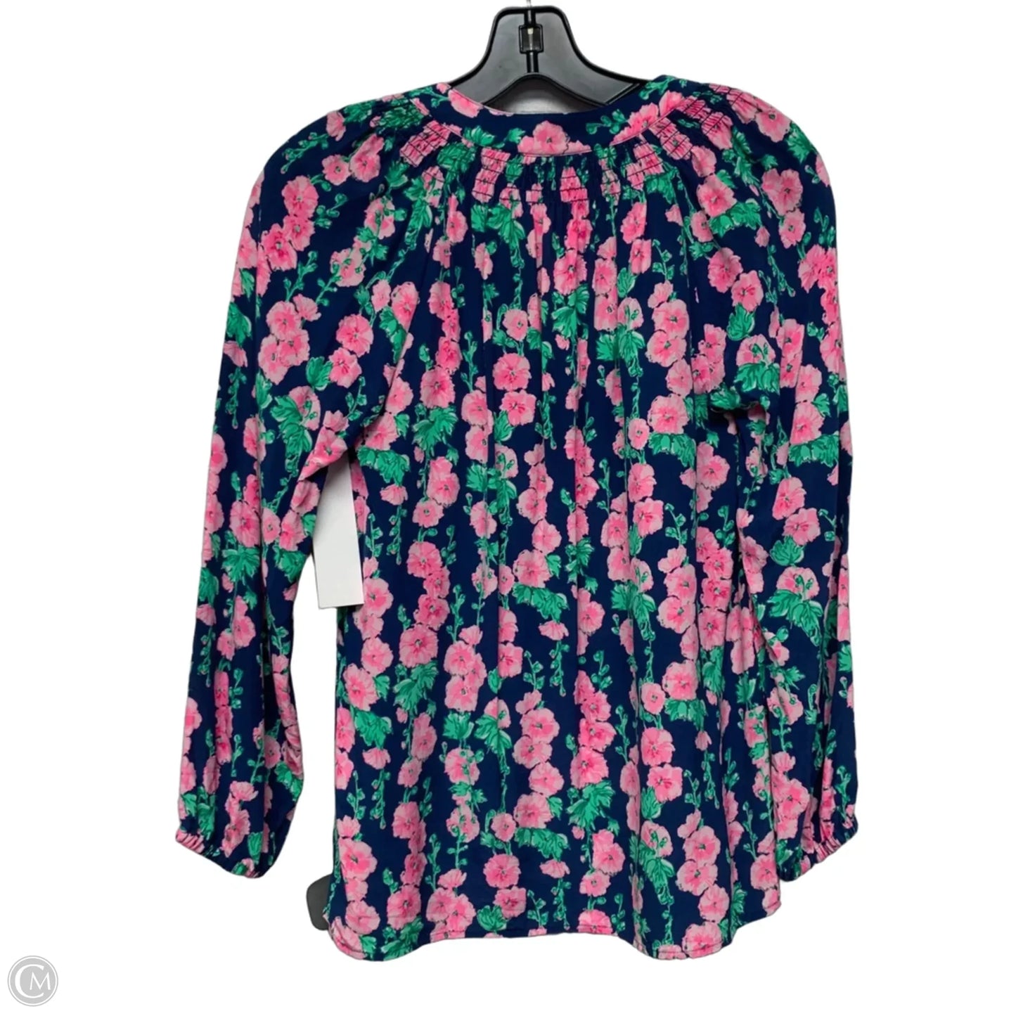 Top Long Sleeve Designer By Lilly Pulitzer In Blue & Pink, Size: Xs