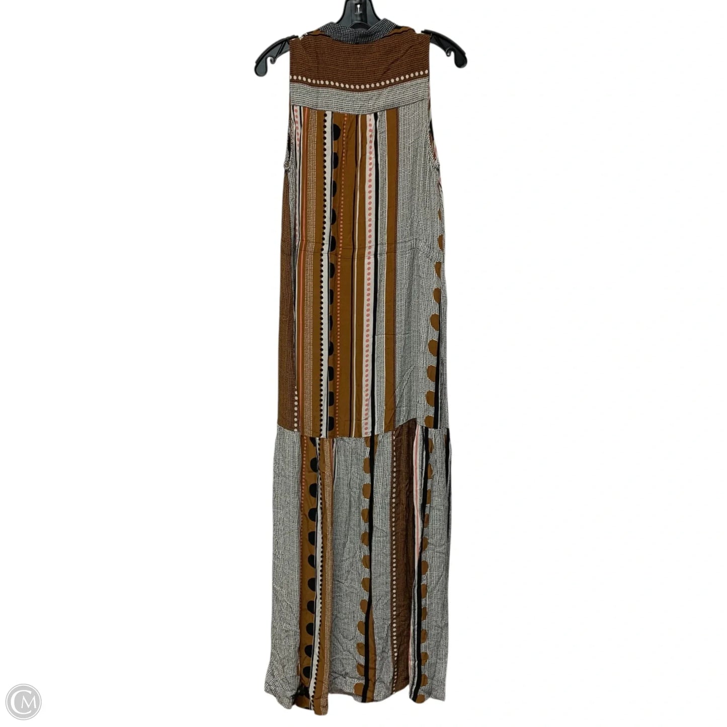 Dress Casual Maxi By Maeve In Brown & White, Size: S