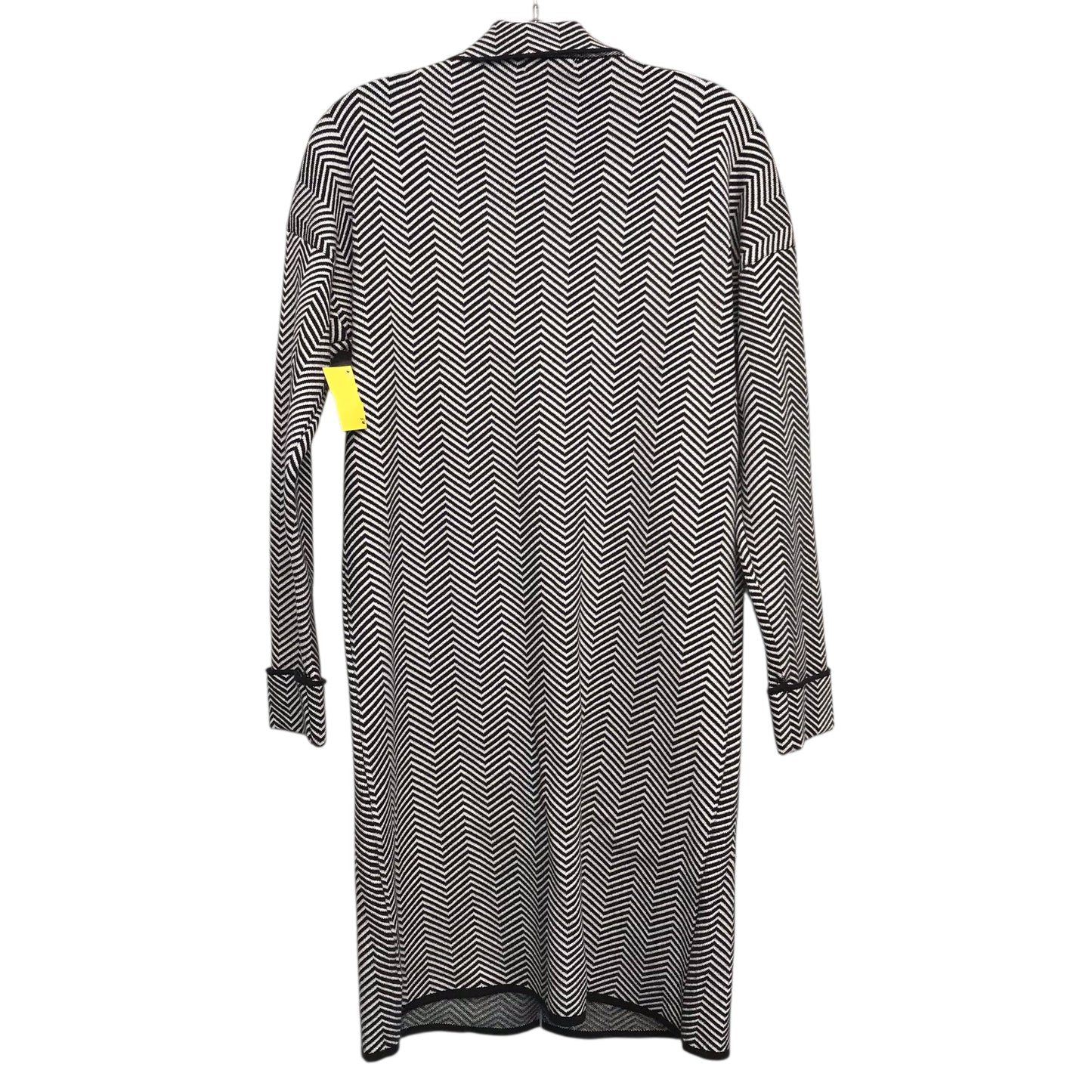 Sweater Cardigan By Nine West In Black & White, Size:Xs