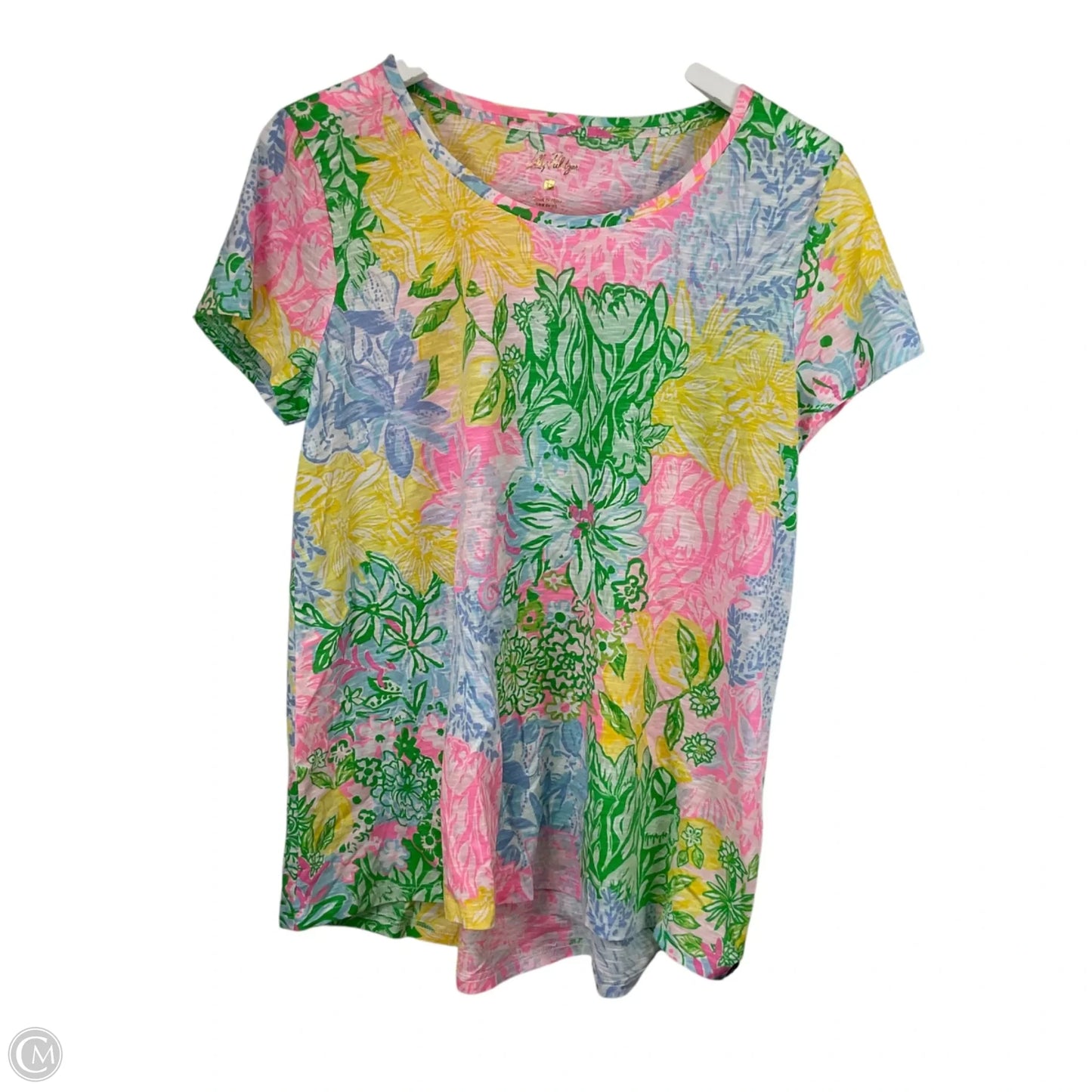 Top Short Sleeve Designer By Lilly Pulitzer In Multi-colored, Size: L