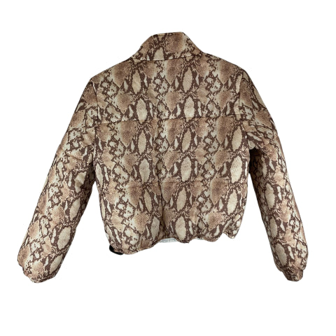 Jacket Puffer & Quilted By Clothes Mentor In Snakeskin Print, Size: M