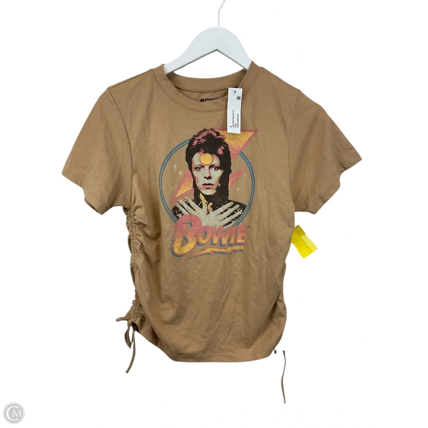 Top Short Sleeve By Cme In Tan, Size: M