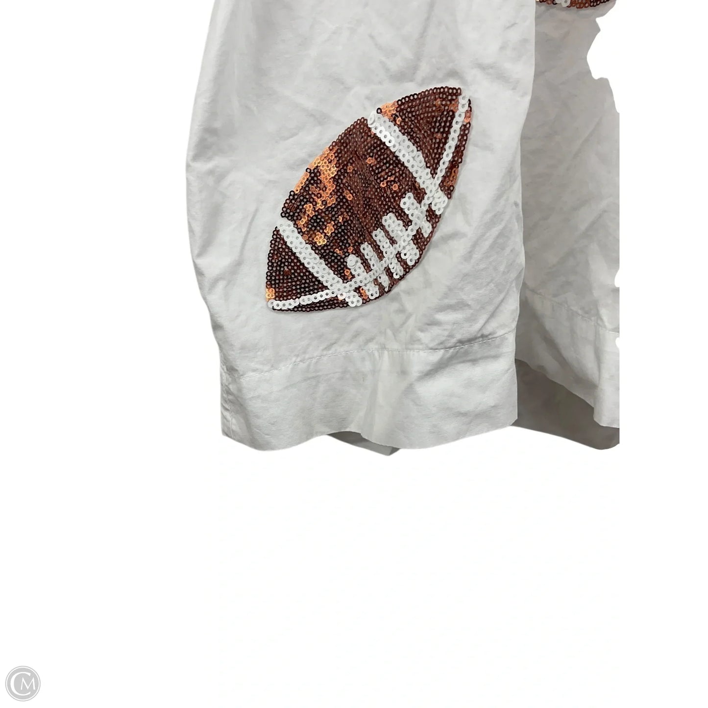 Top Short Sleeve By Oddi In White, Size: M