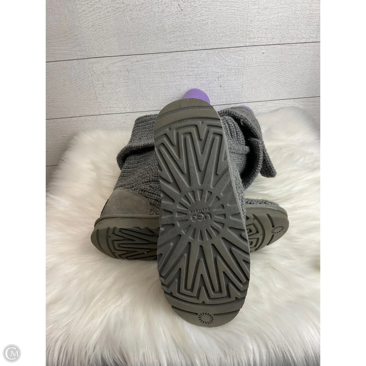 Boots Designer By Ugg In Grey, Size: 7