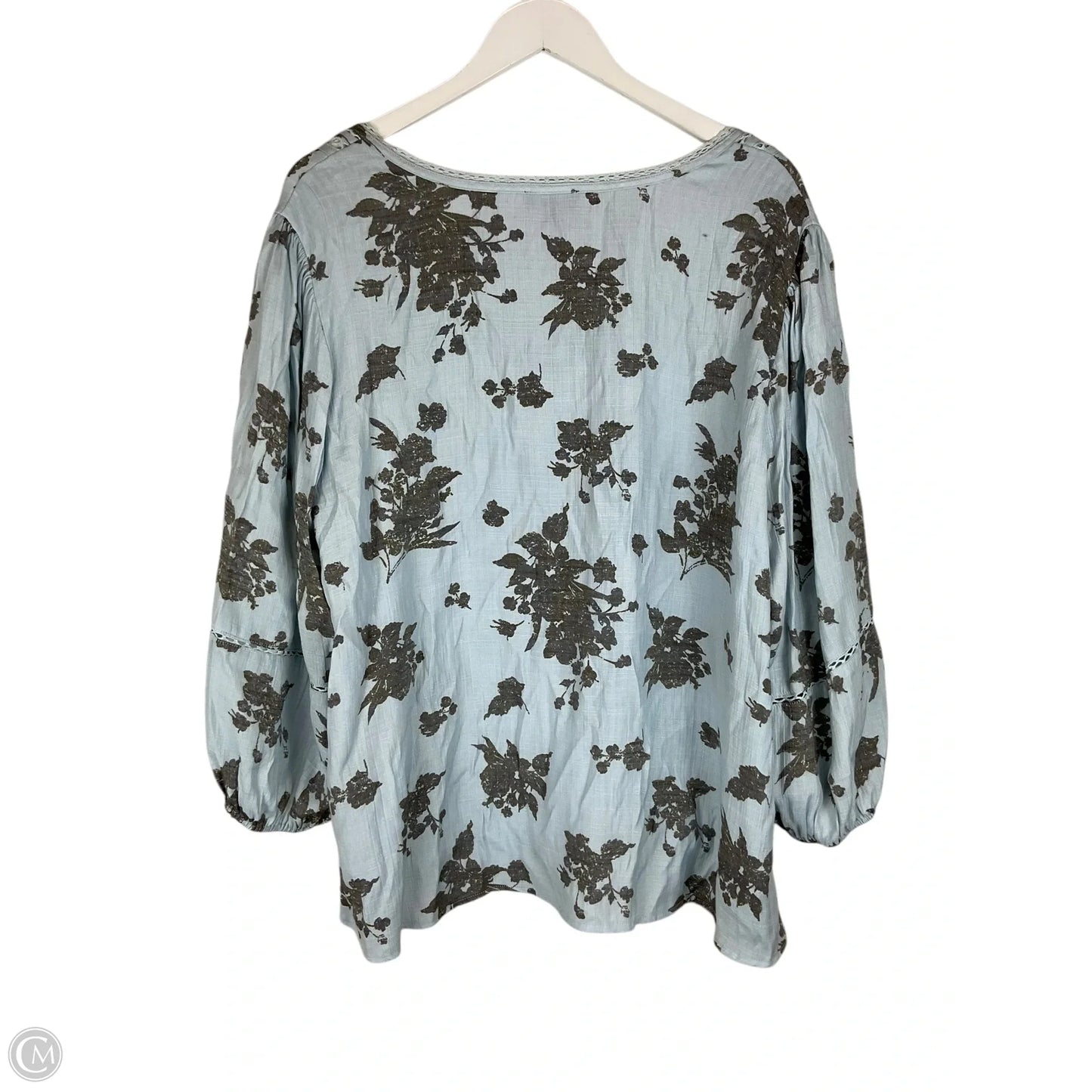 Top Long Sleeve Basic By Wonderly In Blue, Size: 2x