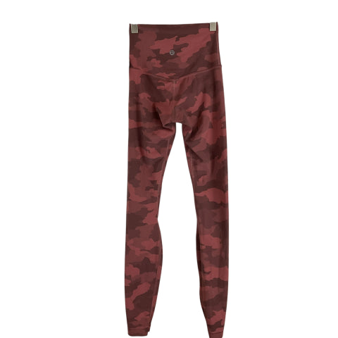 Athletic Leggings By Lululemon In Red, Size: 0