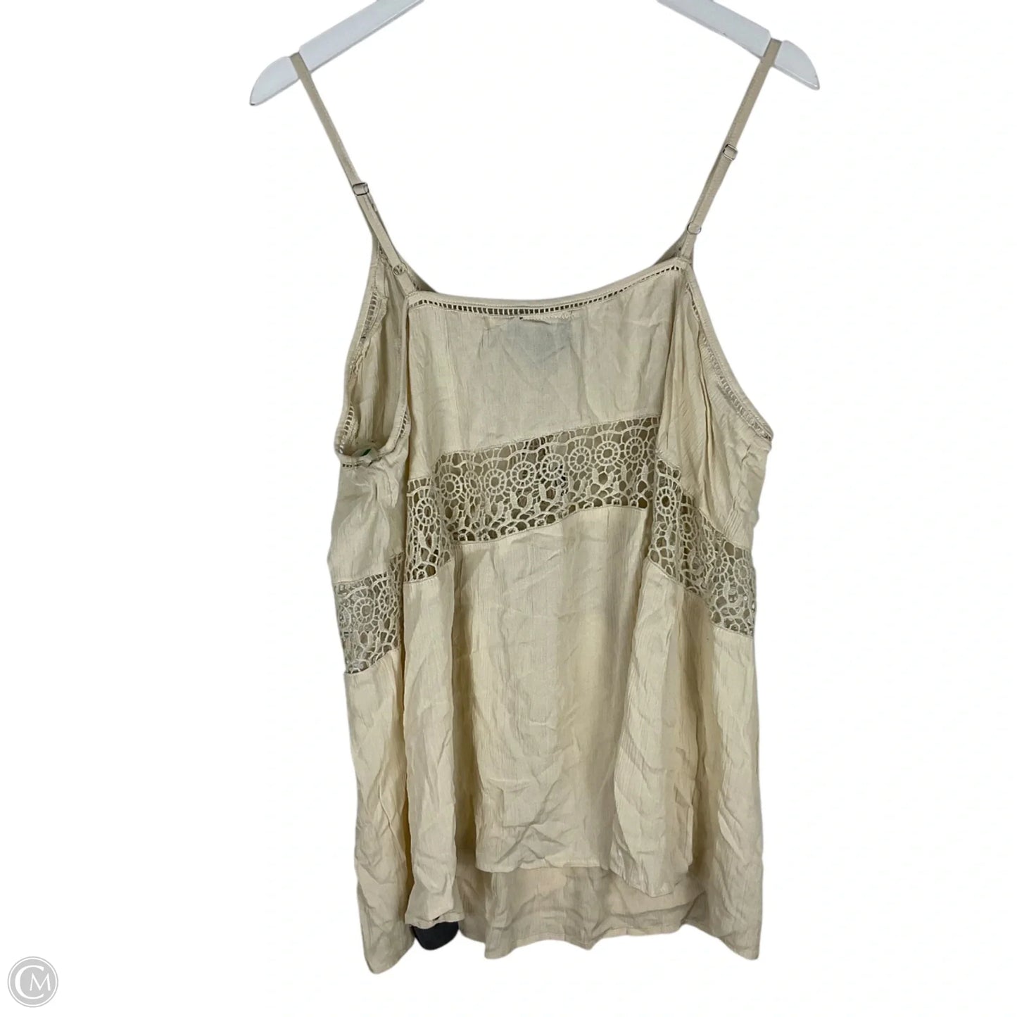 Top Sleeveless By Angie In Cream, Size: Xxl