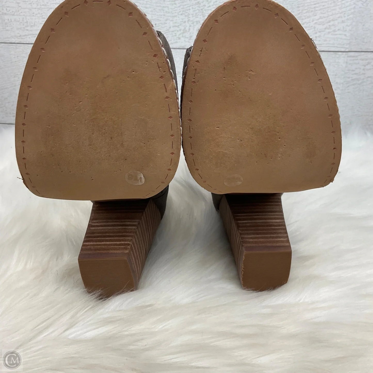 Boots Ankle Heels By Gianni Bini In Brown, Size: 9