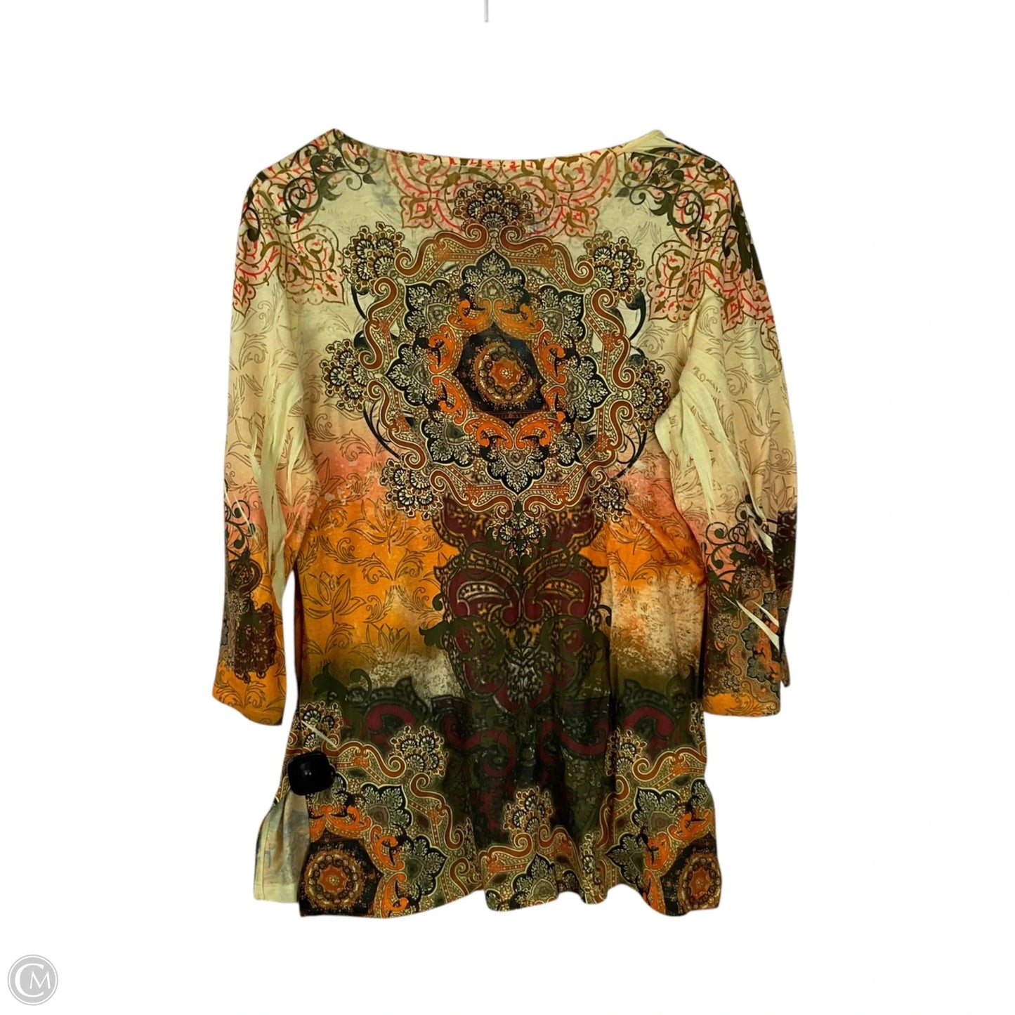 Top Long Sleeve By New Directions In Yellow, Size: Xl