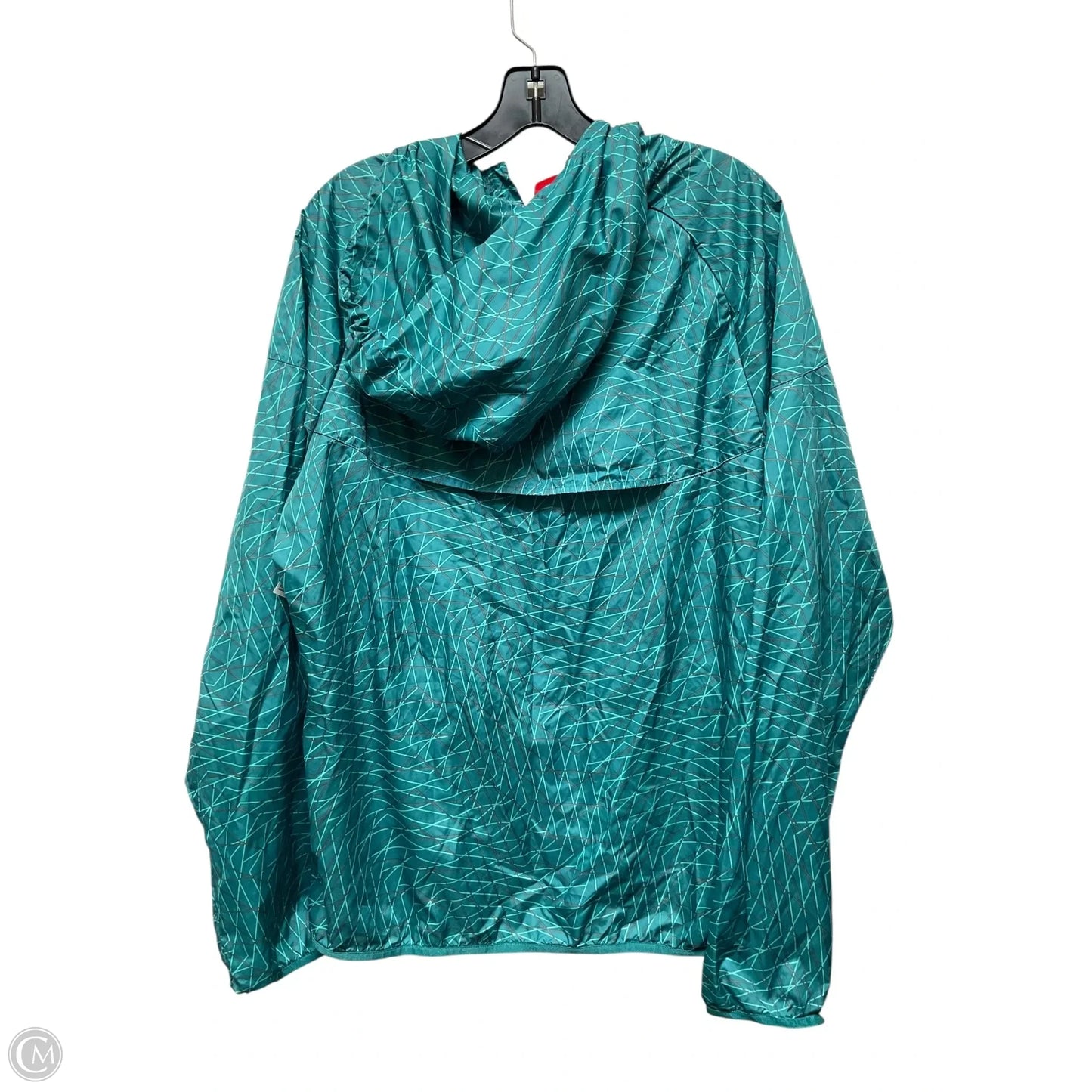 Jacket Windbreaker By Nike In Green, Size: L