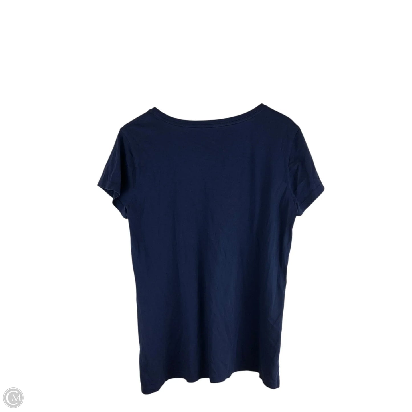 Top Short Sleeve Designer By Lilly Pulitzer In Navy, Size: L