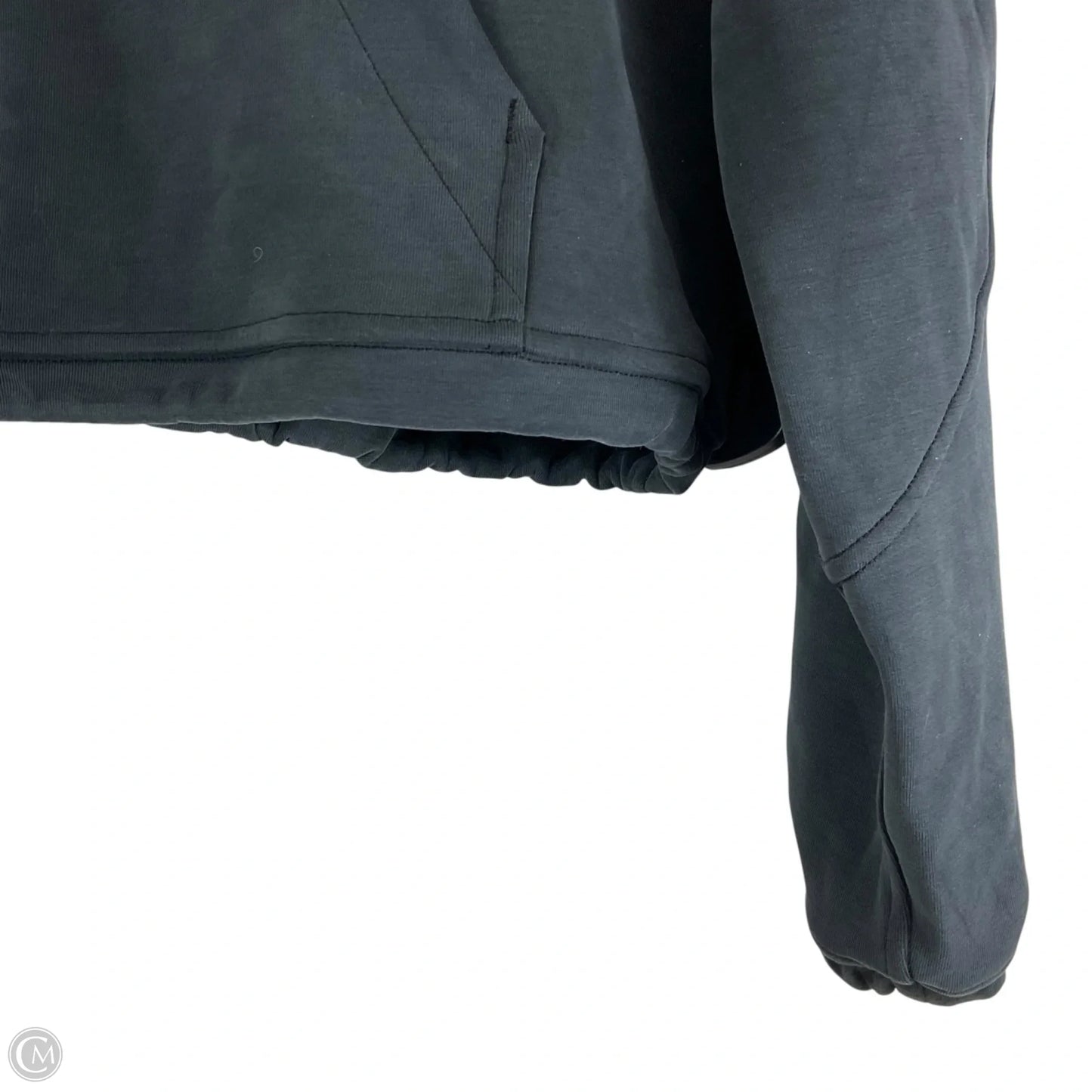 Athletic Top Long Sleeve Collar By Lululemon In Grey, Size: S