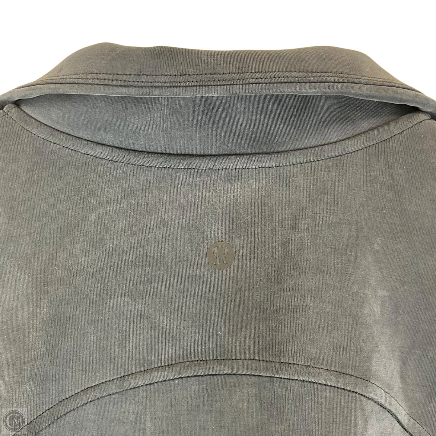 Athletic Top Long Sleeve Collar By Lululemon In Grey, Size: S