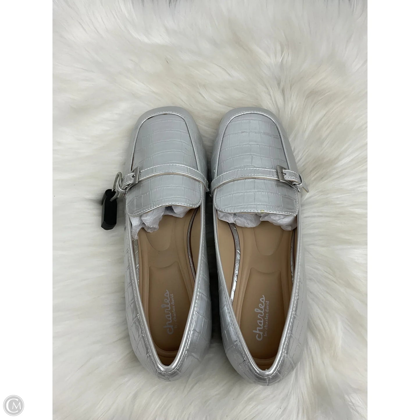 Shoes Flats By Charles By Charles David In Silver, Size: 9