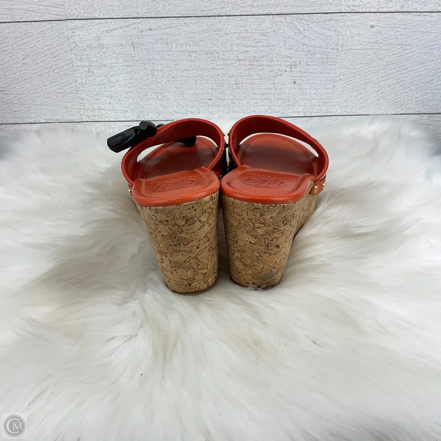 Sandals Designer By Tory Burch In Orange, Size: 9