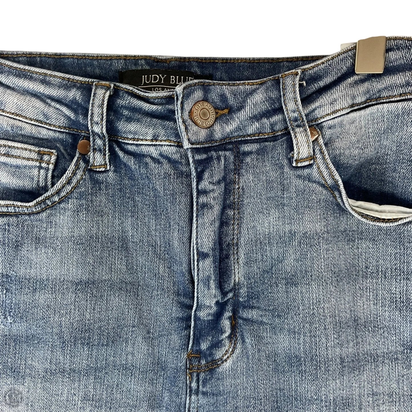 Jeans Flared By Judy Blue In Blue Denim, Size: 4