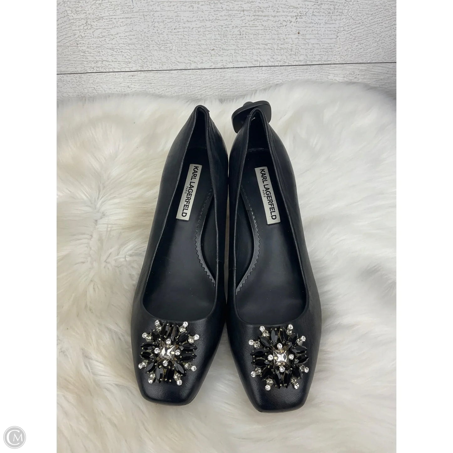 Shoes Designer By Karl Lagerfeld In Black, Size: 9.5