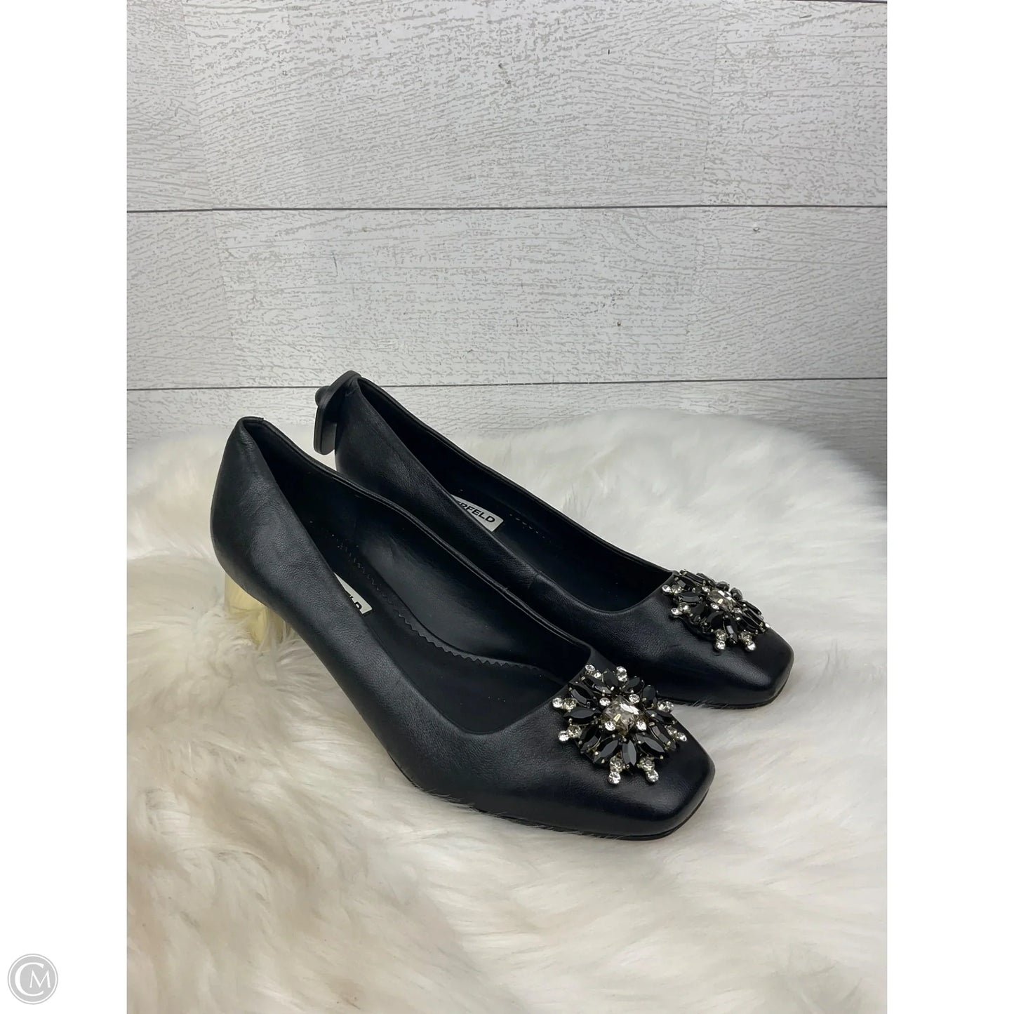 Shoes Designer By Karl Lagerfeld In Black, Size: 9.5
