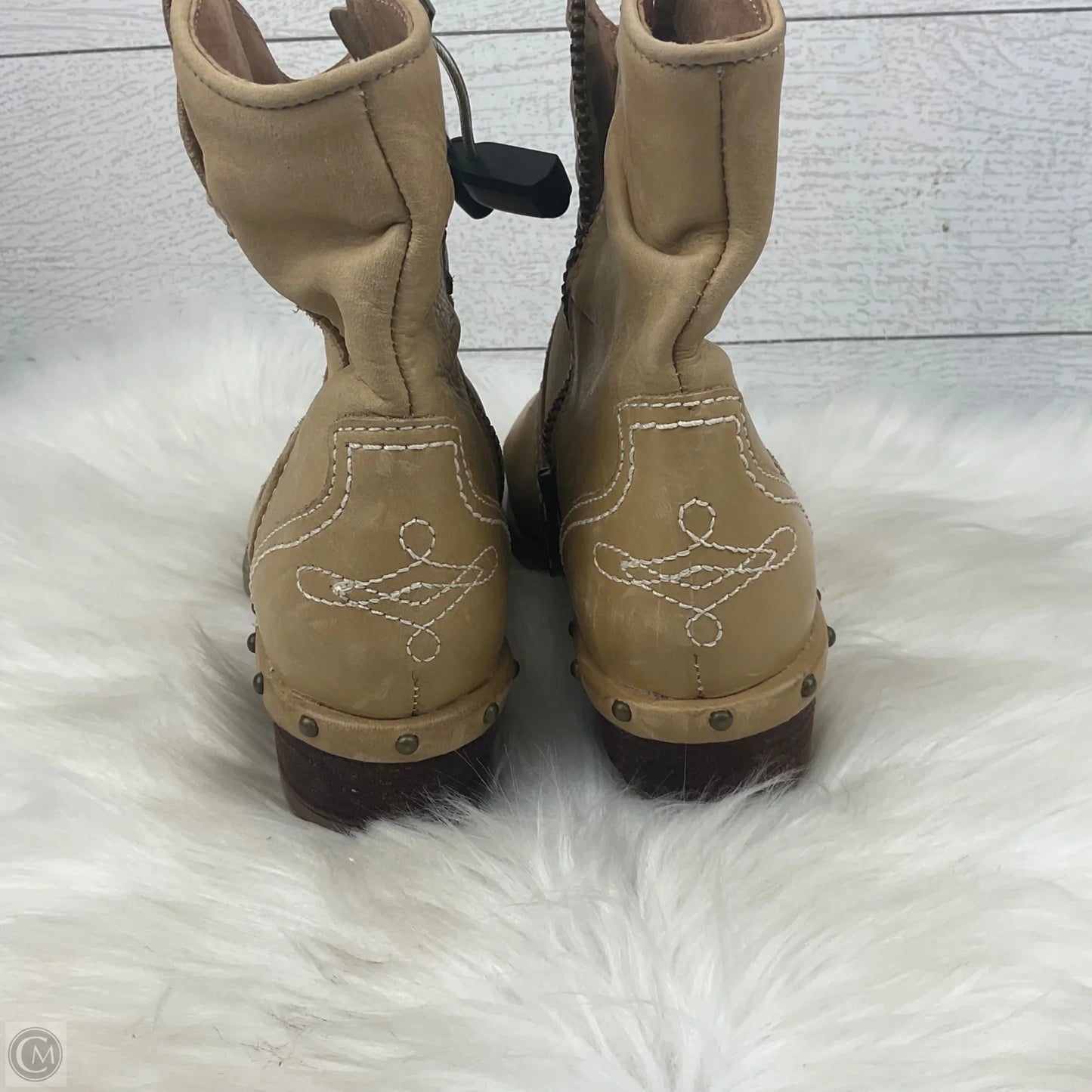 Boots Mid-calf Heels By Sundance In Tan, Size: 7.5