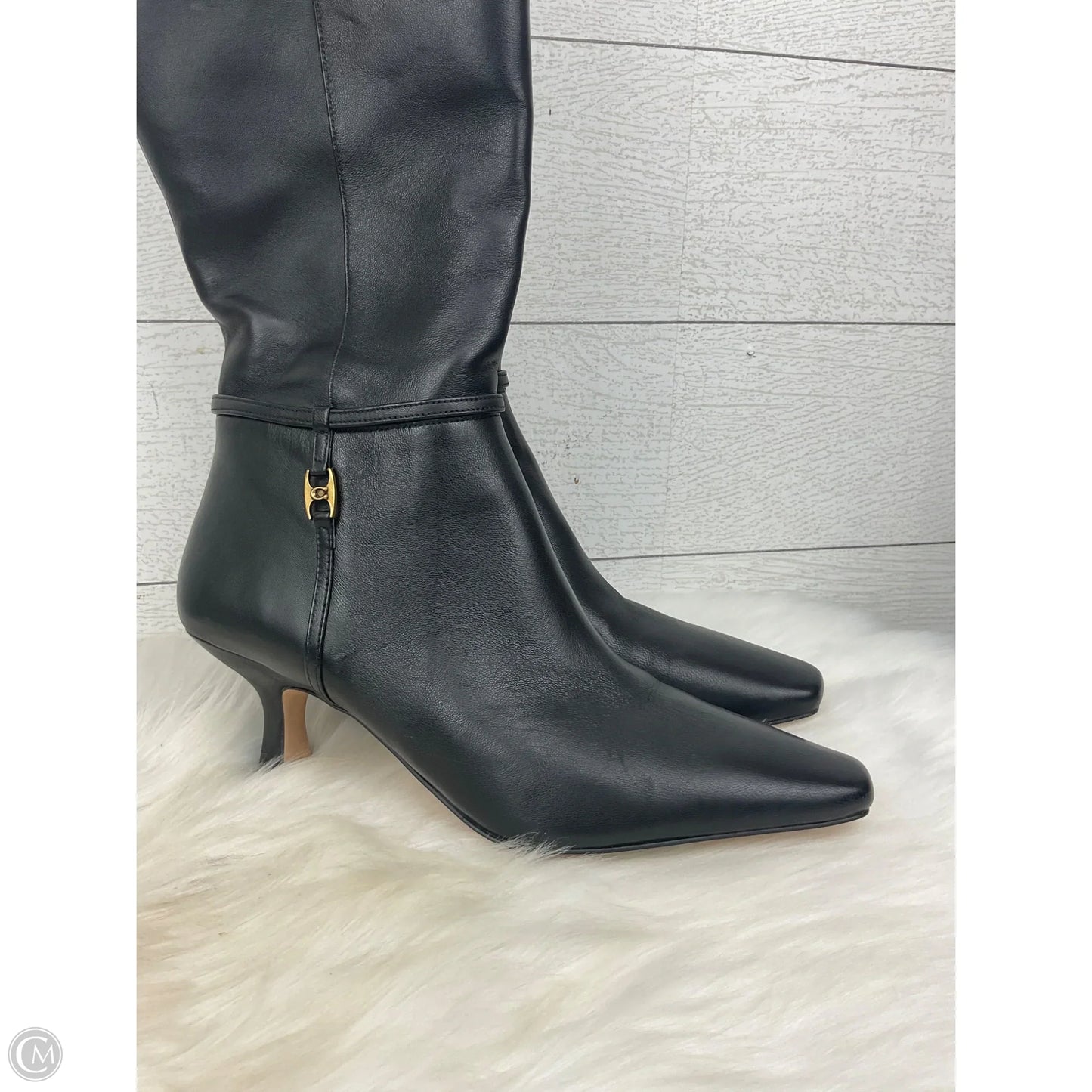 Boots Designer By Coach In Black, Size: 9