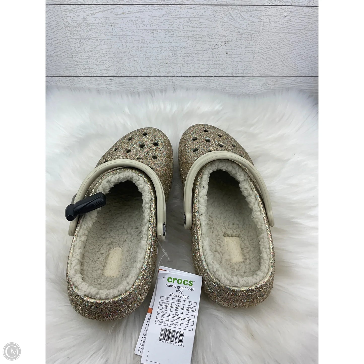 Shoes Flats By Crocs In Tan, Size: 8