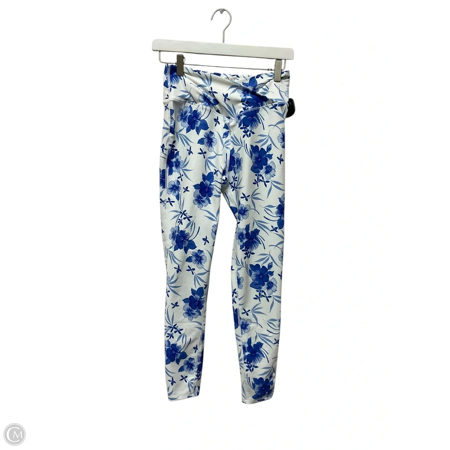 Athletic Leggings By Loveshackfancy In Blue & White, Size: M