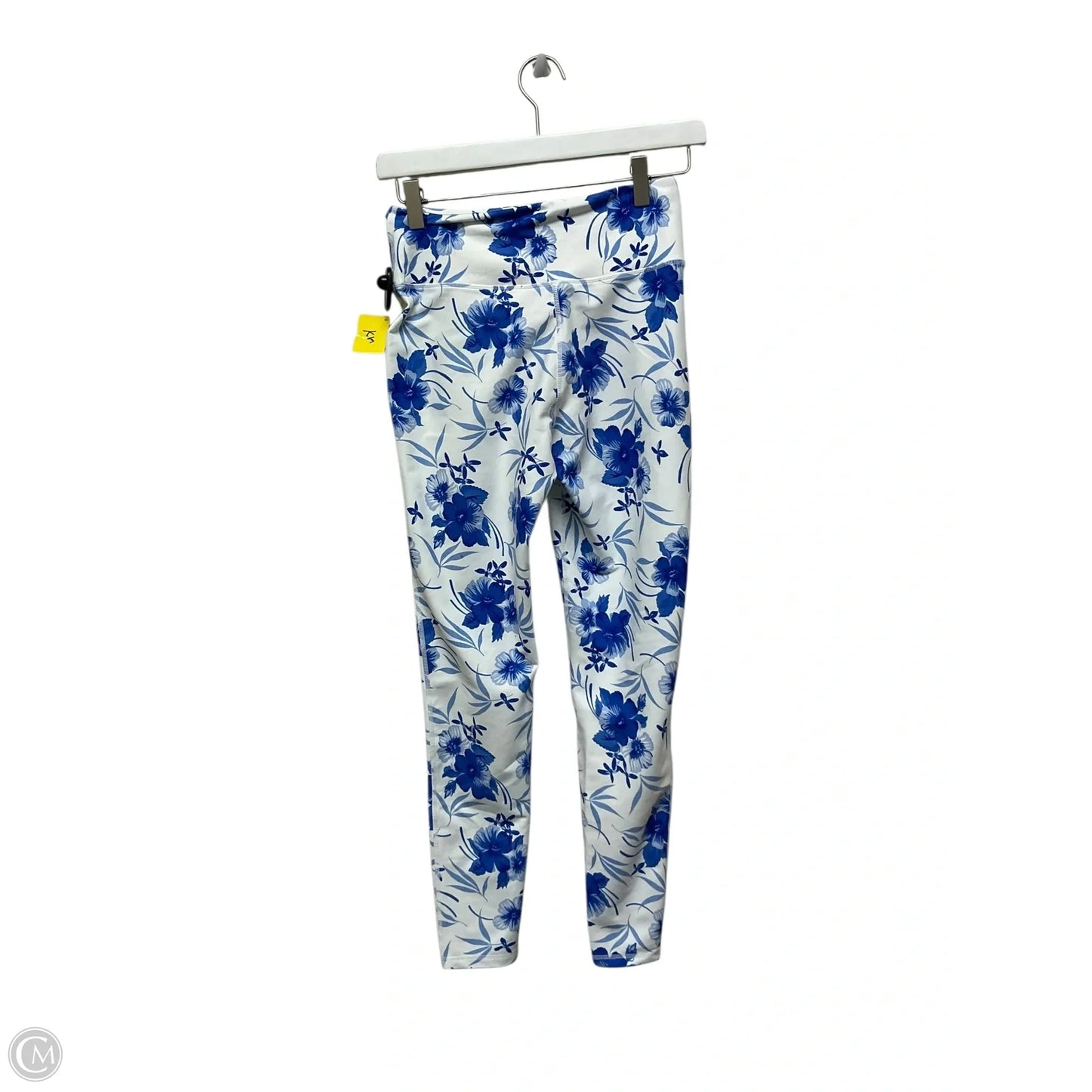Athletic Leggings By Loveshackfancy In Blue & White, Size: M