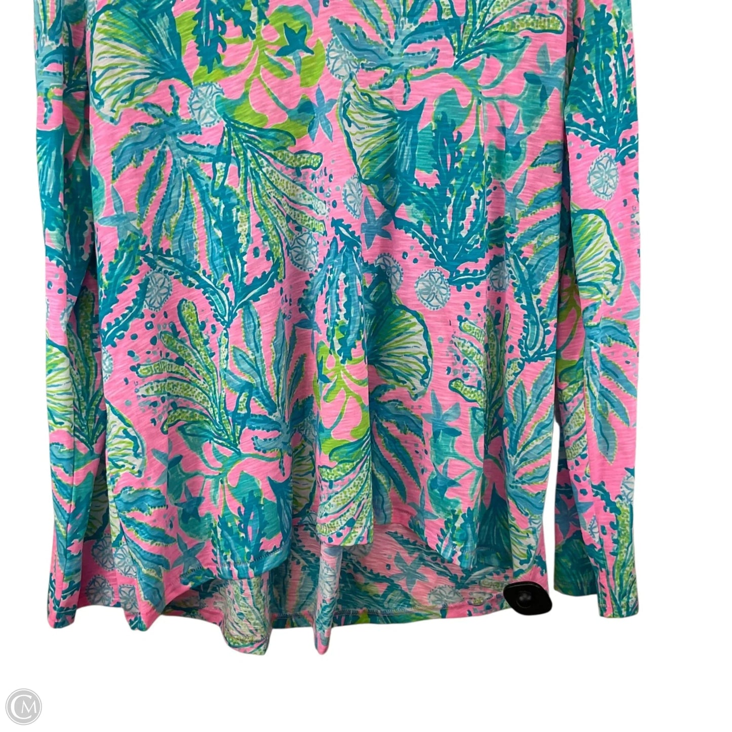 Top Long Sleeve Designer By Lilly Pulitzer In Teal, Size: Xxl